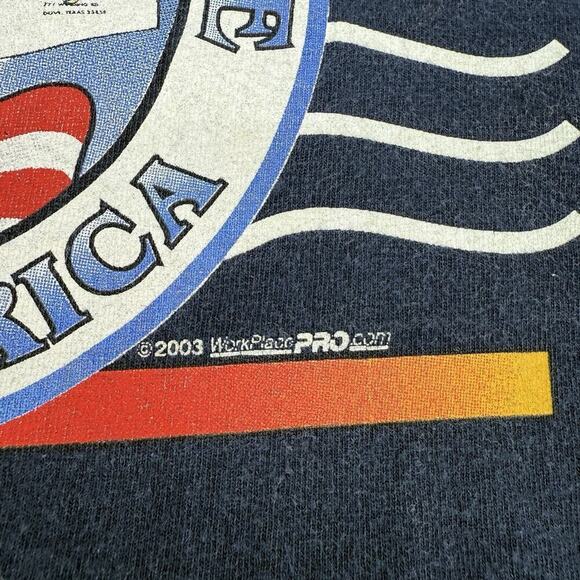 Vintage Y2K Old Hickory Post Office T Shirt Adult Large Blue American US Mail - Picture 4 of 8